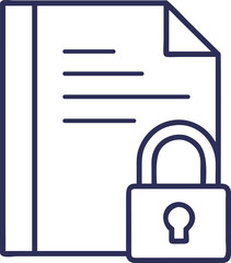 Document with Padlock Icon paper security