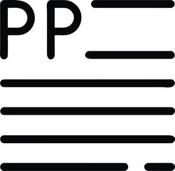 Text Document Icon with Paragraph Symbol vector illustration