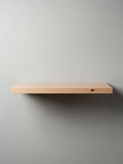 Minimalist floating wooden shelf