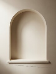 Minimalist arched recessed shelf