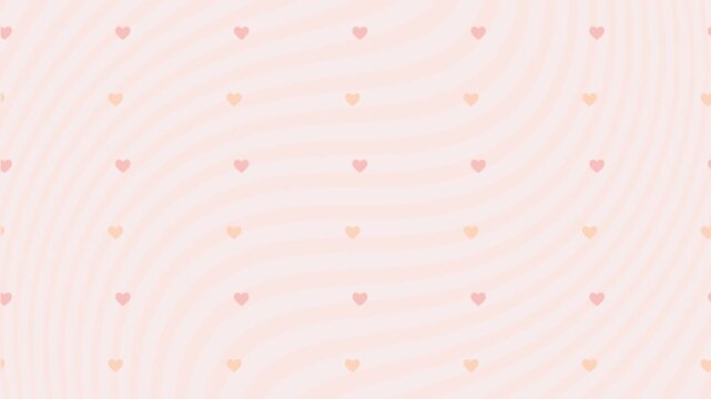 Cute light pink hearts pattern on a soft pastel background
