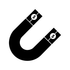 Business Marketing Money Magnet Attraction Icon.