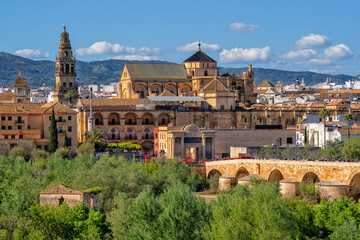 Fototapeta premium Cordoba, Spain. Roman bridge. Mezquita and Alcazar 