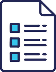 Document Checklist Icon with Boxes task
