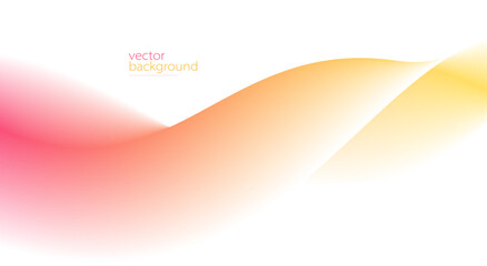 Flowing color curve shape with soft gradient vector abstract background, relaxing and tranquil art, ease and tranquil image.