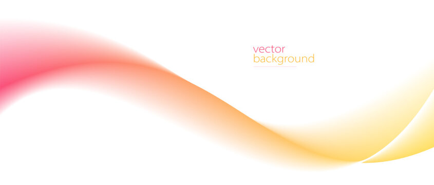 Smooth flow of wavy shape with gradient vector abstract background, red and yellow design curve line energy motion,