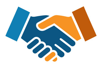 Minimalist Handshake Line Icon &ndash; Partnership, Agreement, and Business Collaboration Symbol