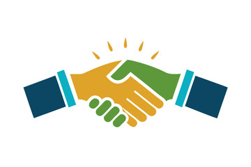 Minimalist Handshake Line Icon &ndash; Partnership, Agreement, and Business Collaboration Symbol