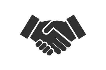 Minimalist Handshake Line Icon &ndash; Partnership, Agreement, and Business Collaboration Symbol