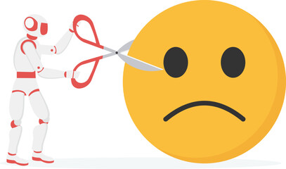  Robot Replacing Humans and Cutting Down Resources 
