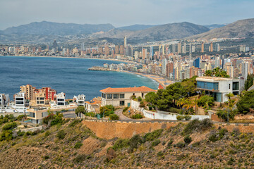 Fototapeta premium Benidorm Beach Resort. Spain. Travel and tourism in the paradise Spanish cities