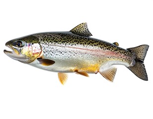 Obraz premium Sea bass fresh catch isolated on white background with smooth texture high resolution image