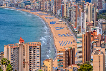 Benidorm Beach Resort. Spain. Travel and tourism in the paradise Spanish cities