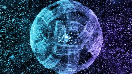 A vibrant, abstract depiction of a radiant blue explosion or burst of energy against a dark background