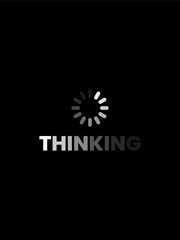 Minimal Thinking Concept Typography on Dark Background