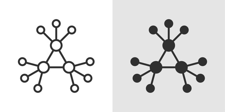 Blockchain data icon illustrating connected nodes or blocks with data symbols, representing decentralized data storage, secure information flow, and distributed networks in a clean, modern style.