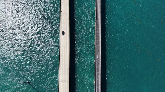 seven mile beach in Florida from above
