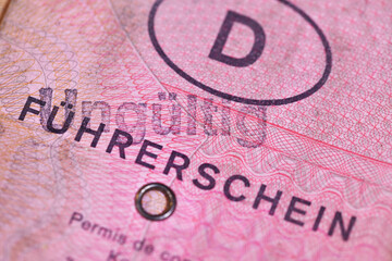 Ung&uuml;ltig gekennzeichneter deutscher F&uuml;hrerschein.