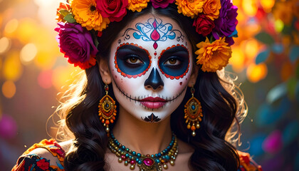 Vibrant Catrina - A Colorful Celebration of Life and Death.