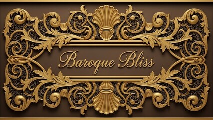 Ornate Baroque Bliss Gold Frame Design.