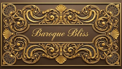 Ornate Baroque Bliss Gold Frame Design.