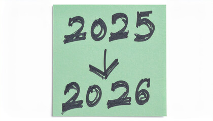 2025 2026 arrow green note finance planning money budget savings investment success wealth motivation goals resolution new year list resolution