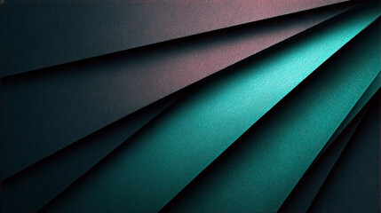 Layered Teal Paper Texture Background - Modern Abstract Banner Design