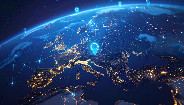 Digital Earth - A Global Network of Connections and Data. - Powered by Adobe