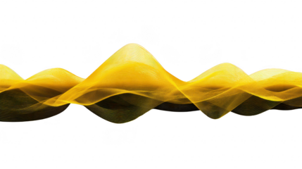 Yellow abstract wave digital art smooth flowing lines modern design transparency background elegant movement creative energy dynamic pattern futuristic style vibrant color