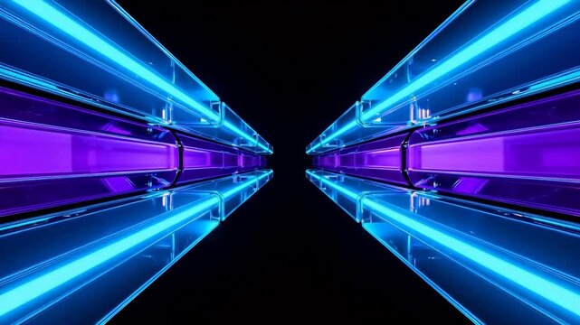 Futuristic glowing corridor