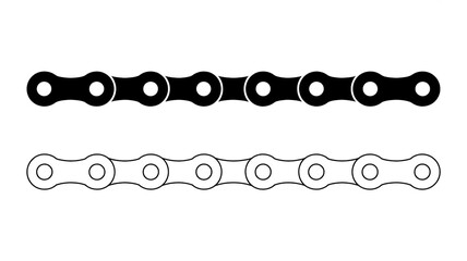 Vintage gold chain border and floral ornament set featuring a black metal lace pattern vector illustration design element on a horizontal line frame