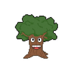 tree character cartoon pixel art