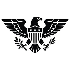American eagle emblem vector