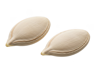 Pair of golden teardrop-shaped ornaments isolated on transparent background