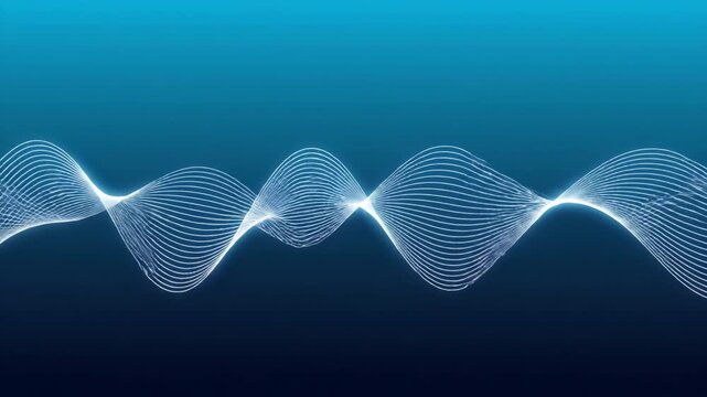 Dynamic digital waveforms animated visual representing modern technology concepts with vibrant glowing lines and flowing energy patterns.