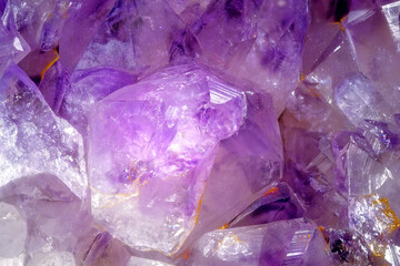 Purple amethyst crystal stone