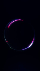 Abstract red and blue glowing orb with futuristic light accents. Digital energy sphere suitable for intros, tech visuals and modern sci-fi design.