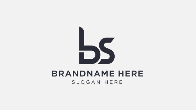 Modern minimalist 'bs' lettermark logo design, dark grey, sleek, abstract, professional, creative, unique.