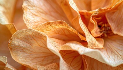 Close Up of Dried Peach Flower Petals
