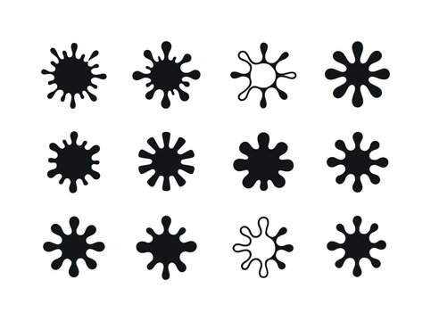 Paint Splash Logos. Splash of paint. Icon set. Set Logo of Splas