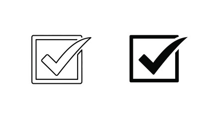 Two check boxes one empty and one checked depicted in a distinct silhouette © Niloy MotionArts 3D7
