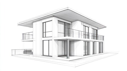 Modern House Architectural Drawing
