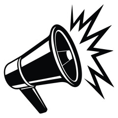 Megaphone silhouette vector illustration