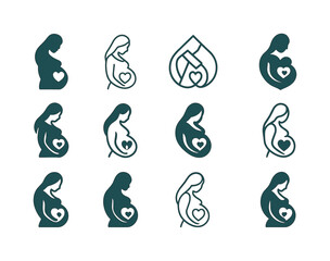 Obraz premium Prenatal Care Icons. prenatal care. Icon set. Set Logo of prenat