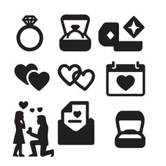 Love and Proposal Icons Collection.eps