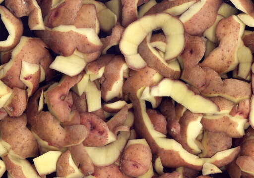 Potato peel closeup