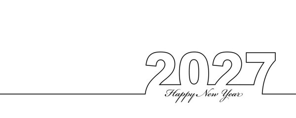 Obraz premium 2027 Happy New Year