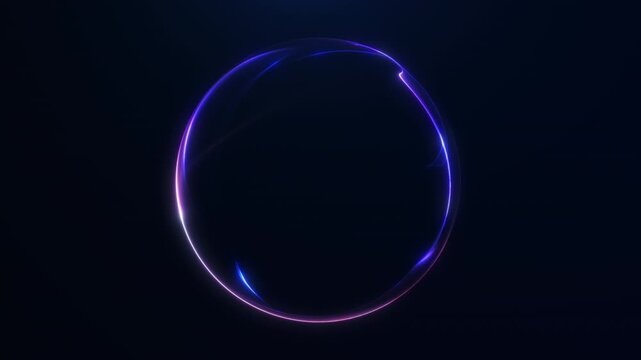 Blue and purple gradient futuristic sphere intro with smooth appearance and fade out into darkness. Abstract energy orb animation for tech intros, digital branding, sci fi visuals 