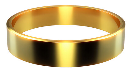 Gold ring shiny simple elegant classic jewelry metal fashion accessory unisex isolated minimal polished luxury smooth round wedding engagement anniversary timeless modern reflection bright yellow