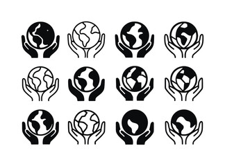 Environmental Activism Icons. environmental activism. Icon set.